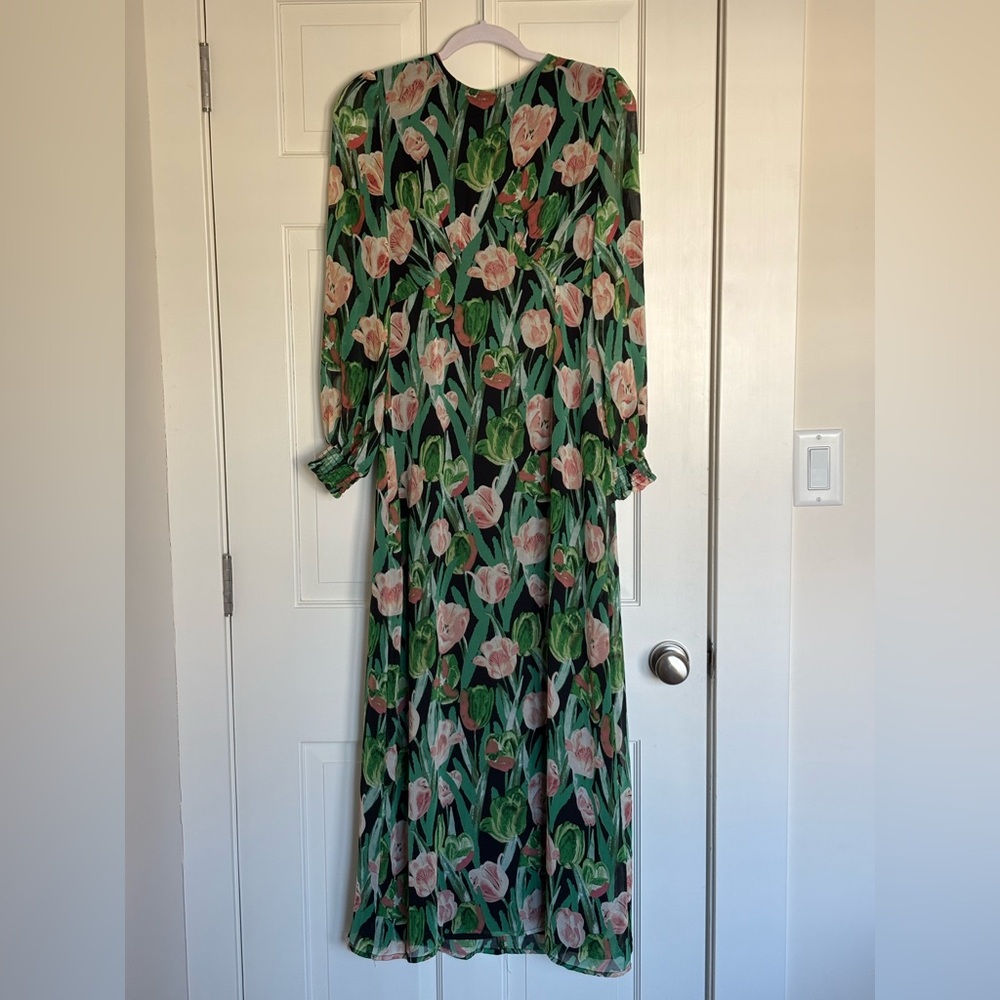 Vici Floral Maxi Dress in Green and Pink - Picture 4 of 8